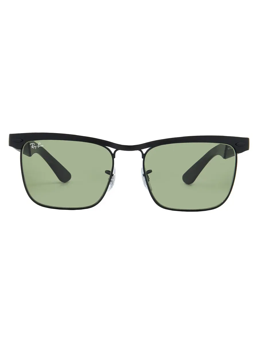 Солнцезащитные очки Ray Ban Wayfarer Deluxe Green Square унисекс RB3875 006/4E 56 Ray-Ban — изображение 1 из 5, черный