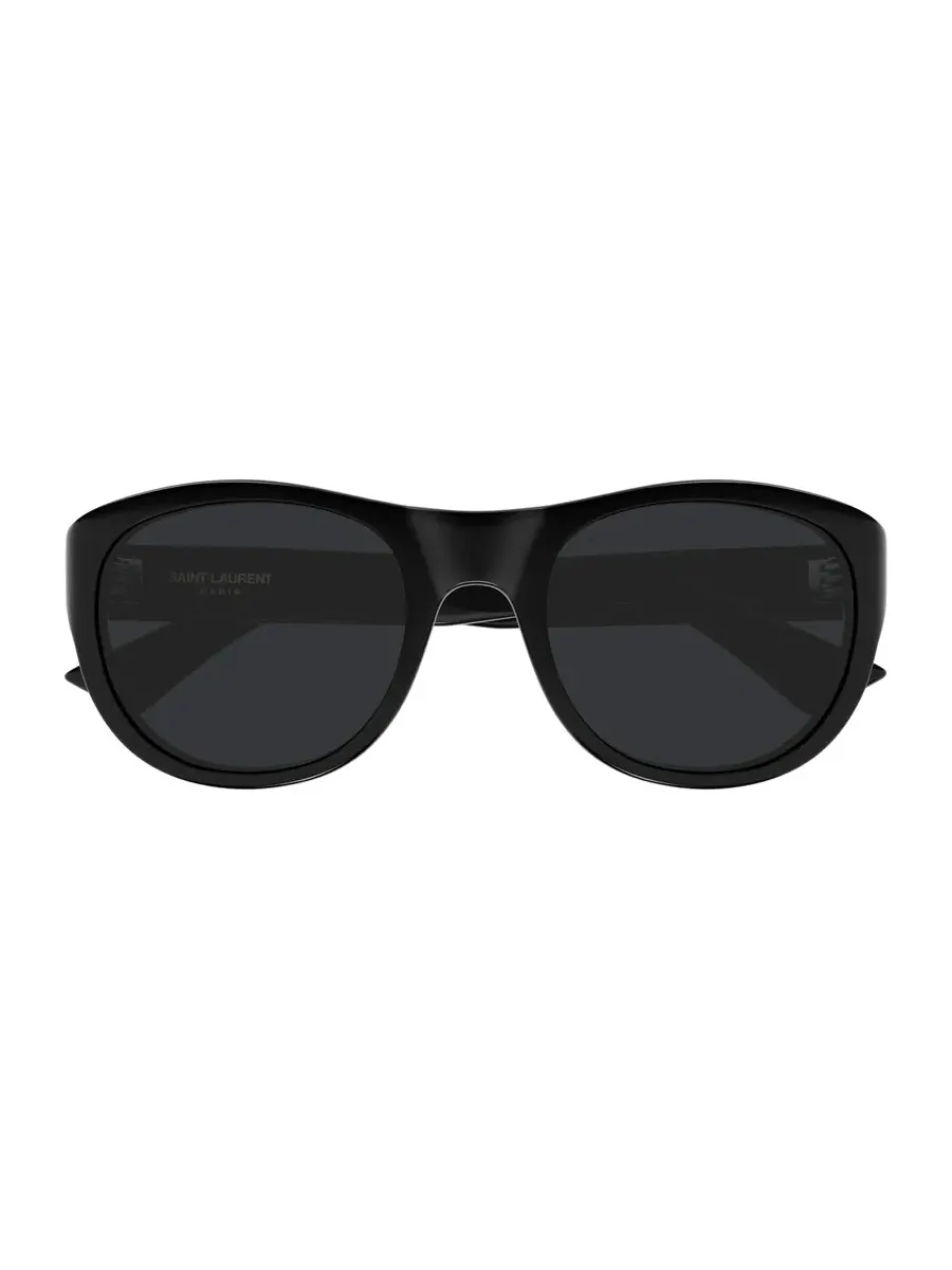 Очки солнцезащитные унисекс Saint Laurent Black Oval SL 798 MAXIME 001 54 — черный
