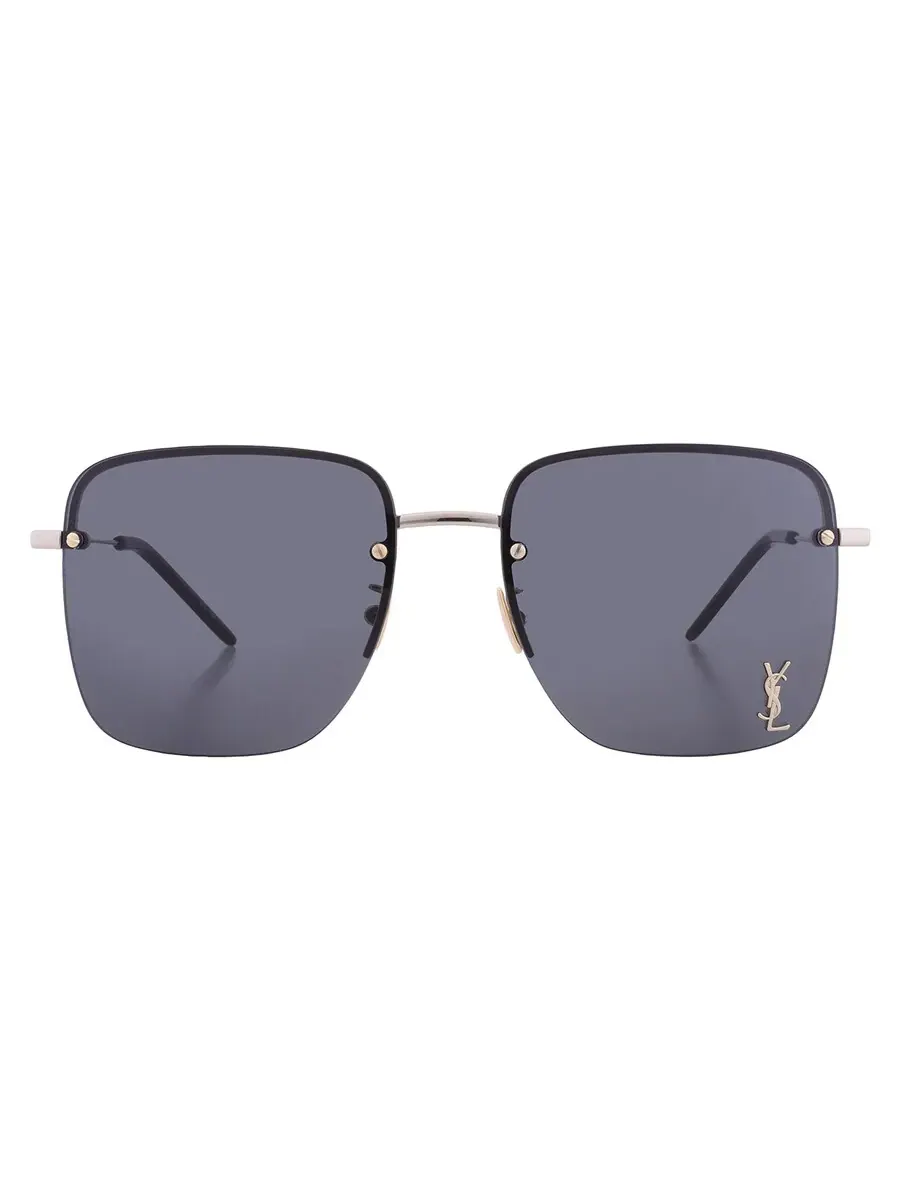 Женские солнцезащитные очки Saint Laurent Black Square SL 312 M 013 58 — изображение 1 из 4, золото