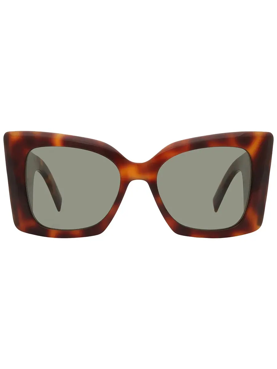 Женские солнцезащитные очки Saint Laurent Green Butterfly SL M119 BLAZE 002 54 — изображение 1 из 5, хавана