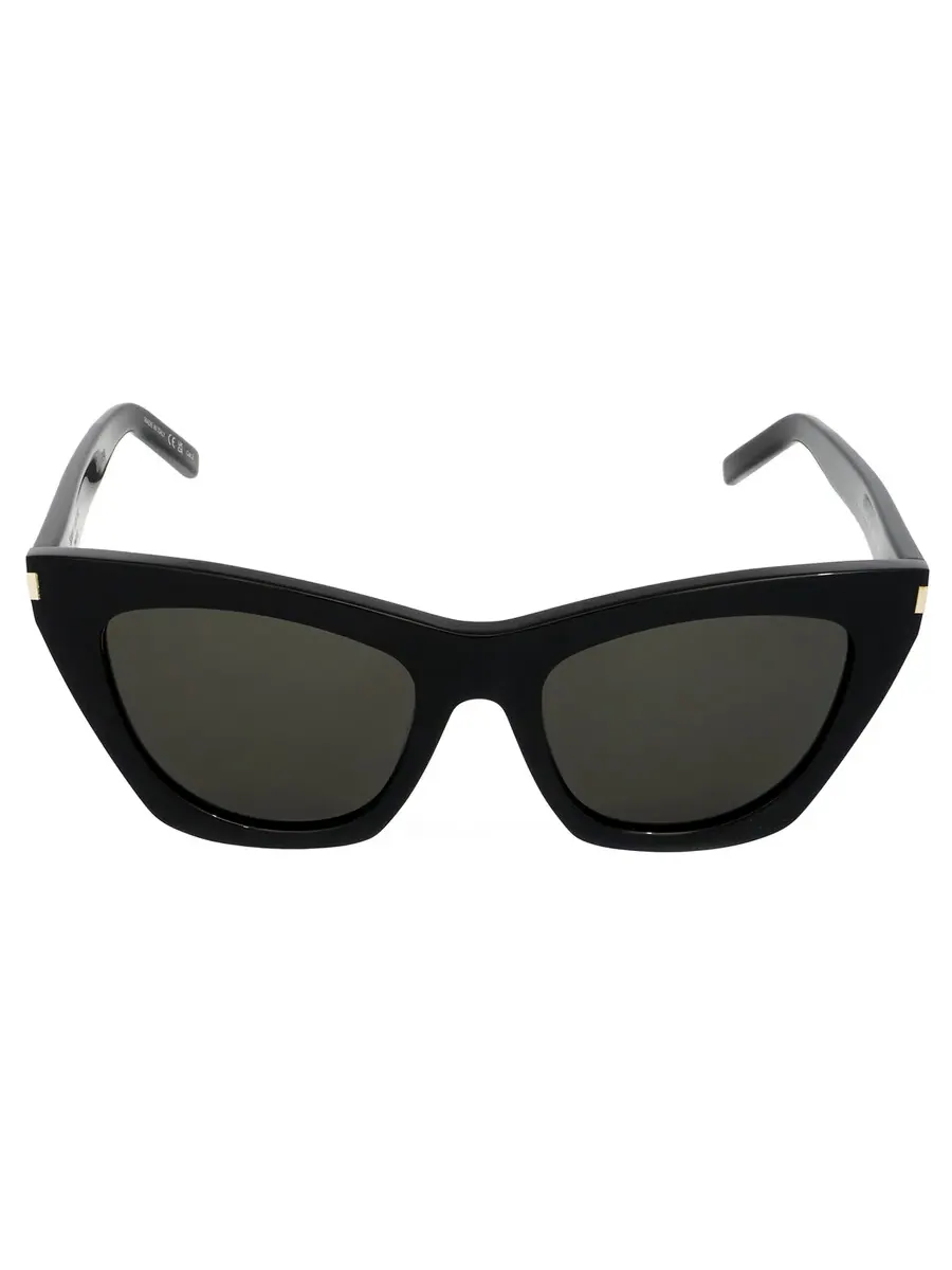 Очки для женщин Saint Laurent серые кошачий глаз SL 214 KATE 001 55 — изображение 1 из 4, черный