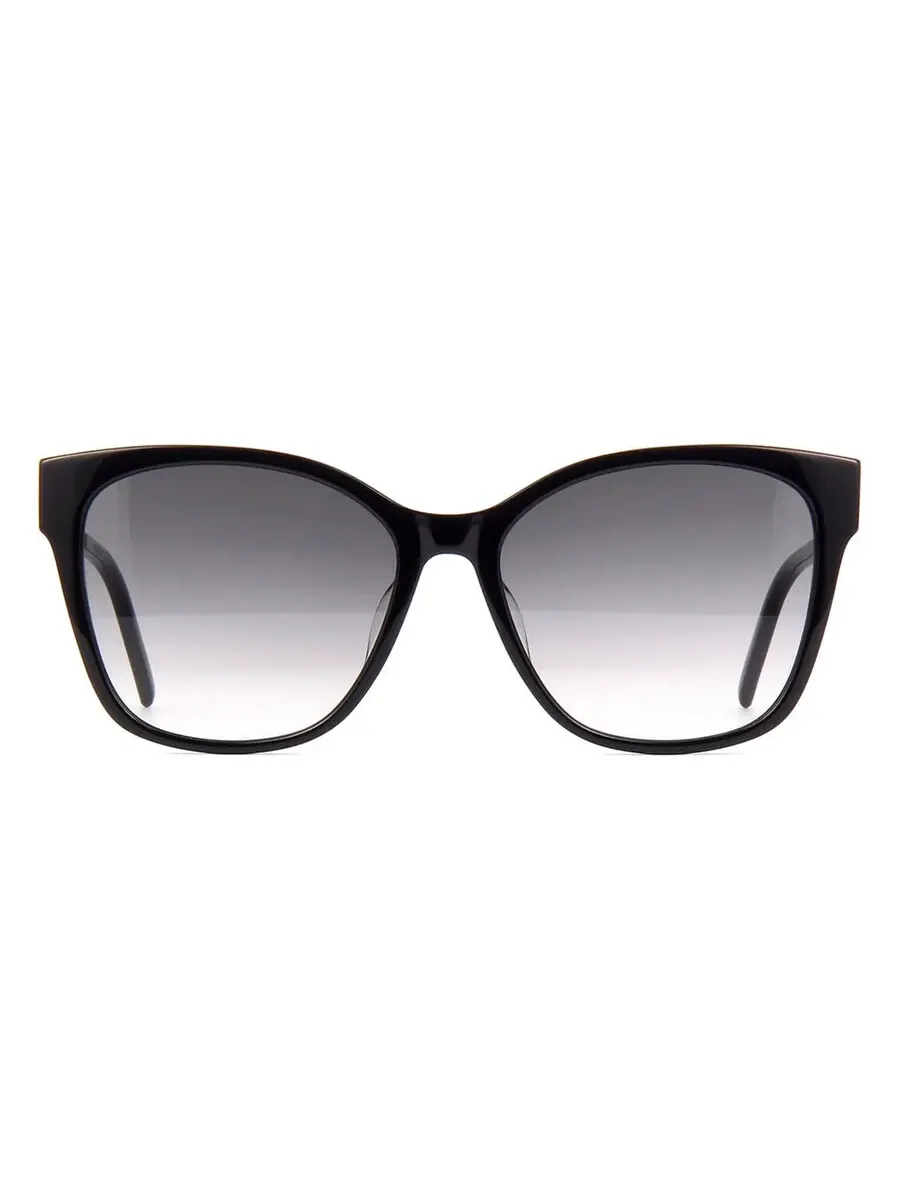 Женские солнцезащитные очки Saint Laurent Grey Gradient Butterfly SL M48S/K 002 56 — изображение 1 из 3, черный