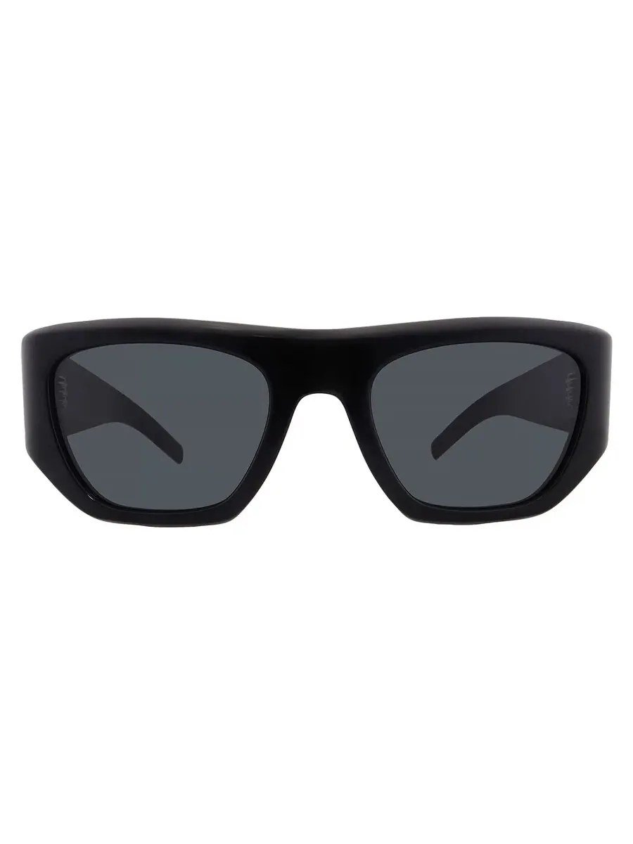 Женские солнцезащитные очки Saint Laurent Grey Square SL 740 005 52 — изображение 1 из 4, черный