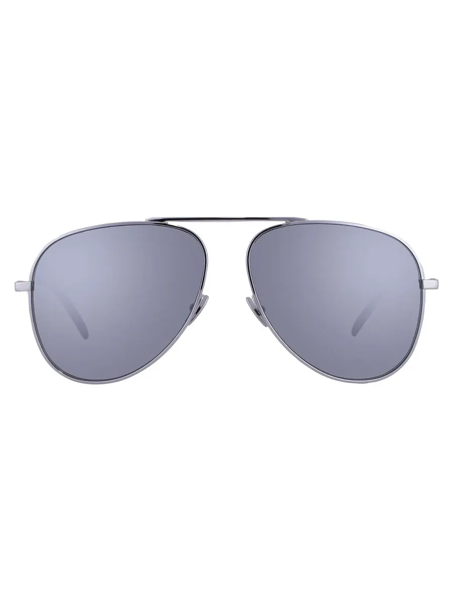 Солнцезащитные очки Saint Laurent Silver Pilot унисекс SL 800 003 59 — изображение 1 из 4, серебряный