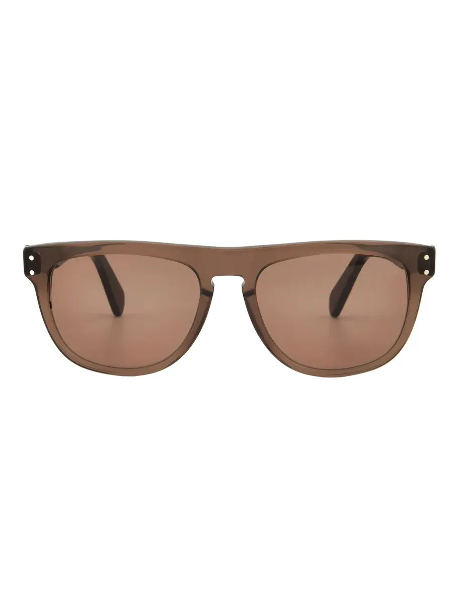 Мужские солнцезащитные очки Salvatore Ferragamo коричневые Browline SF1111S 232 55 — изображение 1 из 4, коричневый