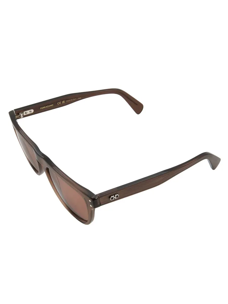 Мужские солнцезащитные очки Salvatore Ferragamo коричневые Browline SF1111S 232 55 — изображение 4 из 4, коричневый