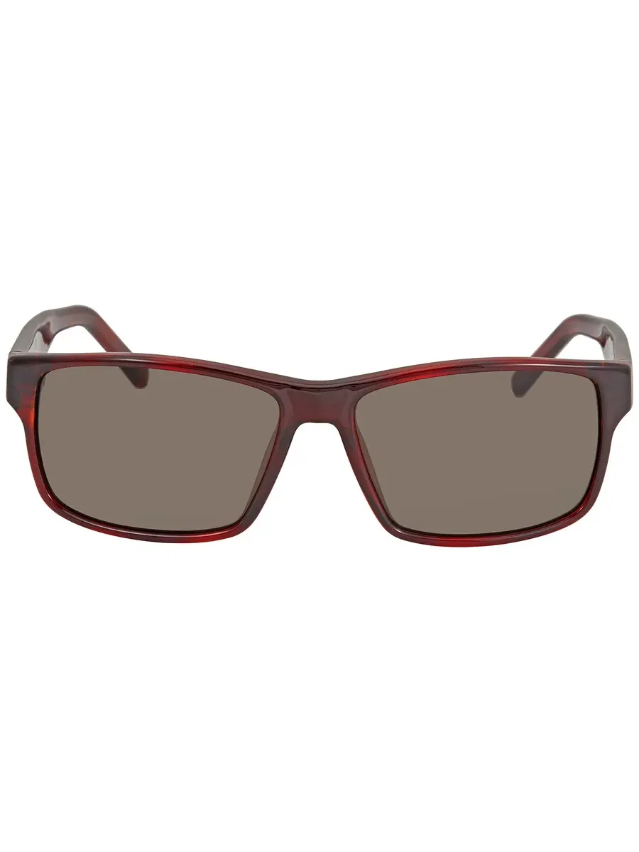 Мужские солнцезащитные очки Salvatore Ferragamo SF960S 214 58, коричневые, прямоугольные, 58 мм
