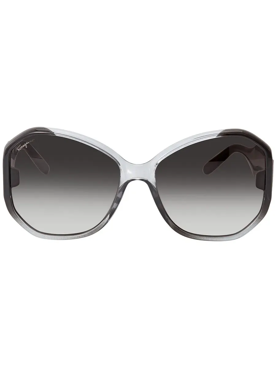Женские солнцезащитные очки Salvatore Ferragamo Grey Gradient Butterfly SF942S 007 61 — изображение 1 из 4, серый