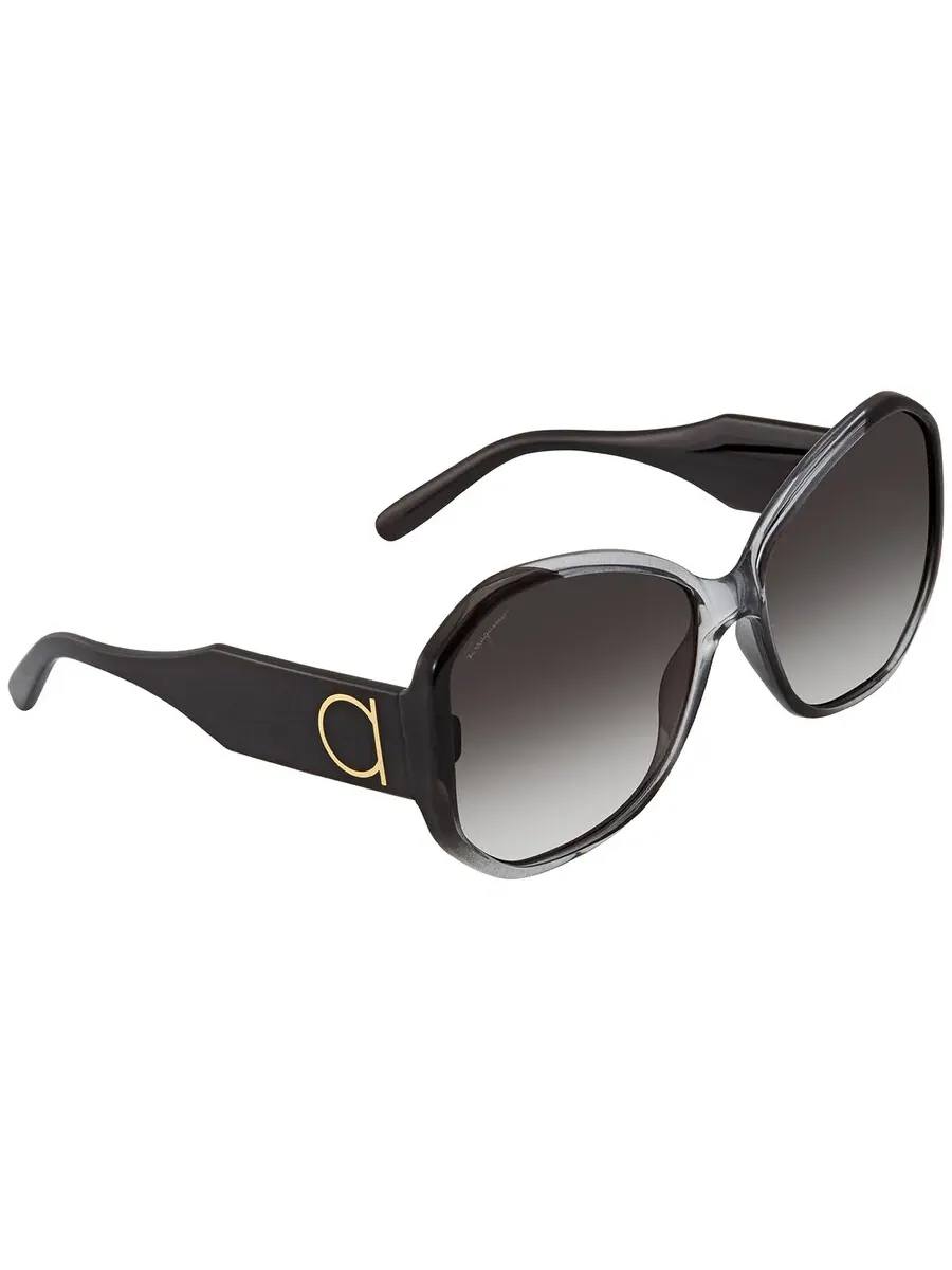 Женские солнцезащитные очки Salvatore Ferragamo Grey Gradient Butterfly SF942S 007 61 — изображение 3 из 4, серый