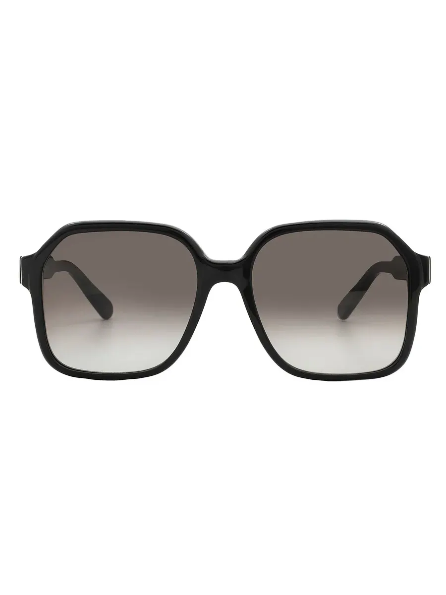 Солнцезащитные очки женские Salvatore Ferragamo SF1069S 001 56 серые градиентные квадратные — изображение 1 из 5, черный
