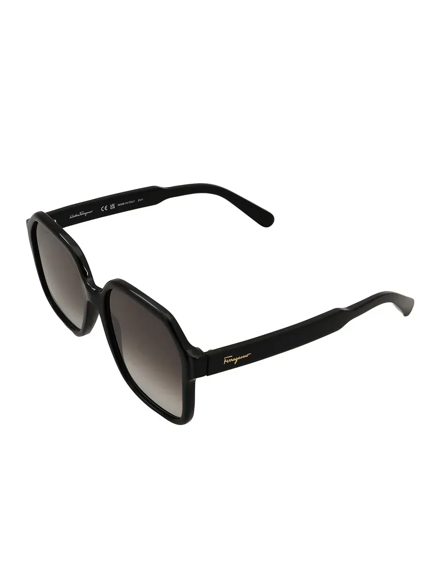 Солнцезащитные очки женские Salvatore Ferragamo SF1069S 001 56 серые градиентные квадратные — изображение 5 из 5, черный