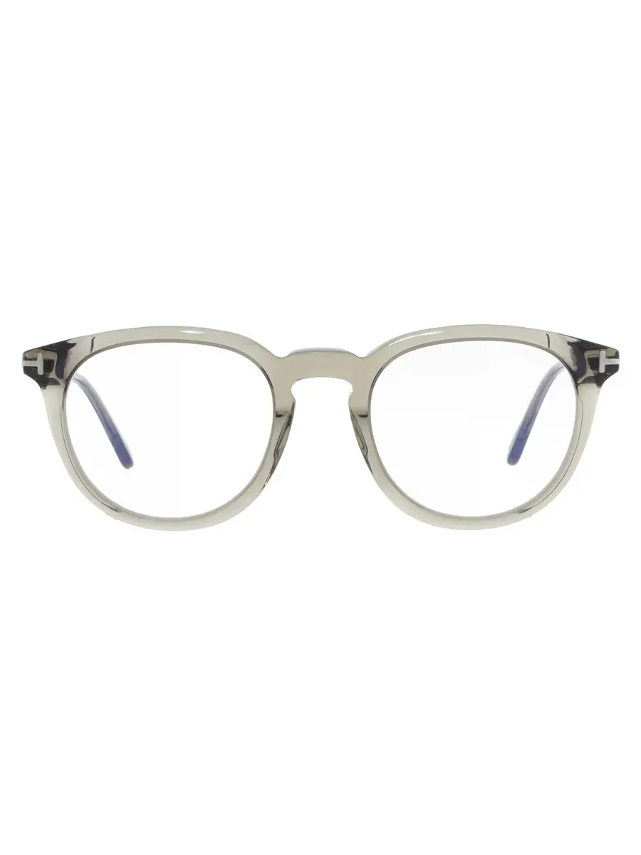 Мужские очки Tom Ford Blue Light Block овальные FT5905-B 096 49 — зеленый