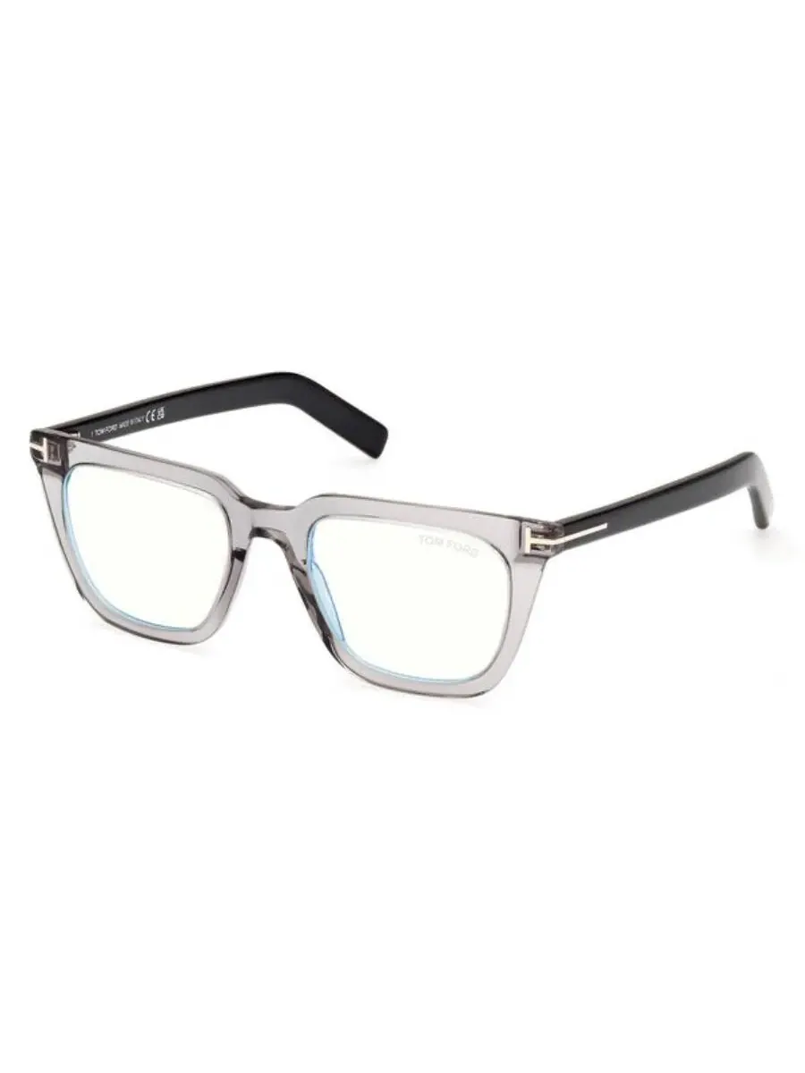 Мужские квадратные очки Tom Ford с защитой от синего света FT5963-B 020 50 — черный