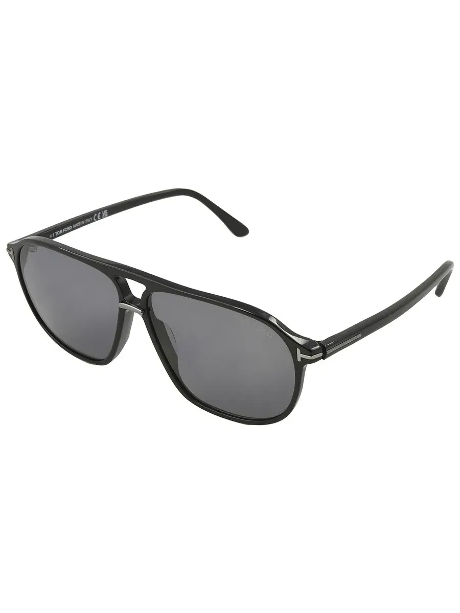 Мужские солнцезащитные очки Tom Ford Bruce Polarized Smoke Navigator FT1026-N 01D 61 — изображение 5 из 5, серый