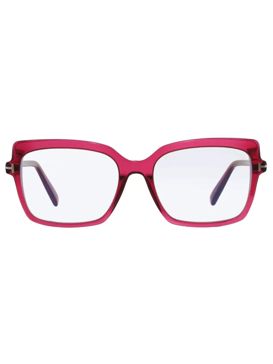 Женские демонстрационные очки Tom Ford Butterfly FT5947-B 075 54 — розовый