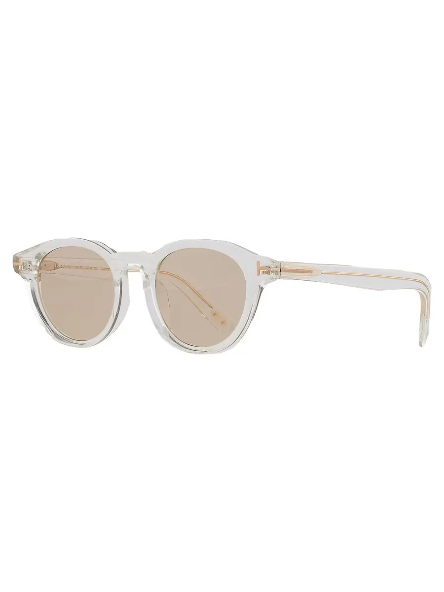Очки солнцезащитные унисекс Tom Ford Brown Oval FT1123-D 26E 49 — изображение 3 из 5, коричневый