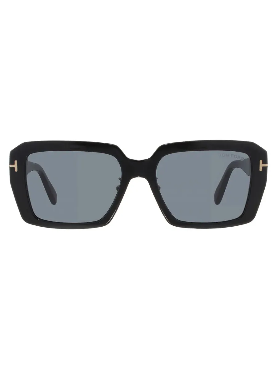Солнцезащитные очки Tom Ford Grey прямоугольной формы FT1164-K 01A 54 — изображение 1 из 4, черный