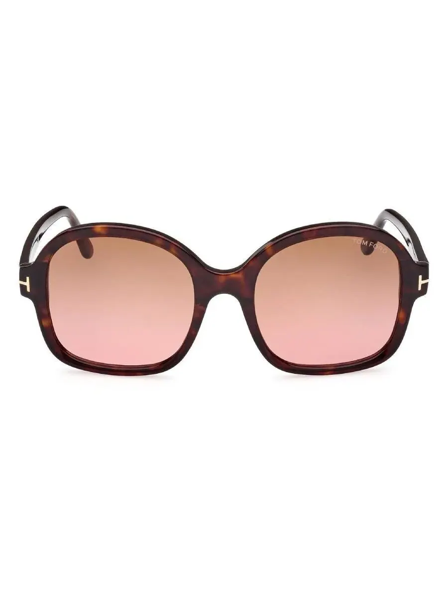 Очки для женщин Tom Ford Hanley Brown Butterfly FT1034 52F 57 — изображение 1 из 3, махагоновый