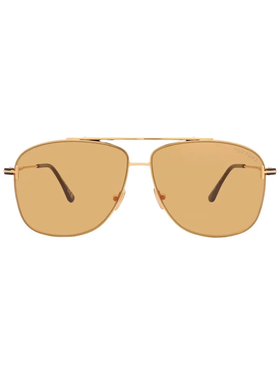 Мужские солнцезащитные очки Tom Ford Jaden Amber Navigator FT1017 30E 60 — коричневый