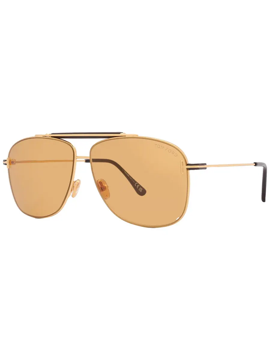 Мужские солнцезащитные очки Tom Ford Jaden Amber Navigator FT1017 30E 60 — изображение 2 из 4, коричневый