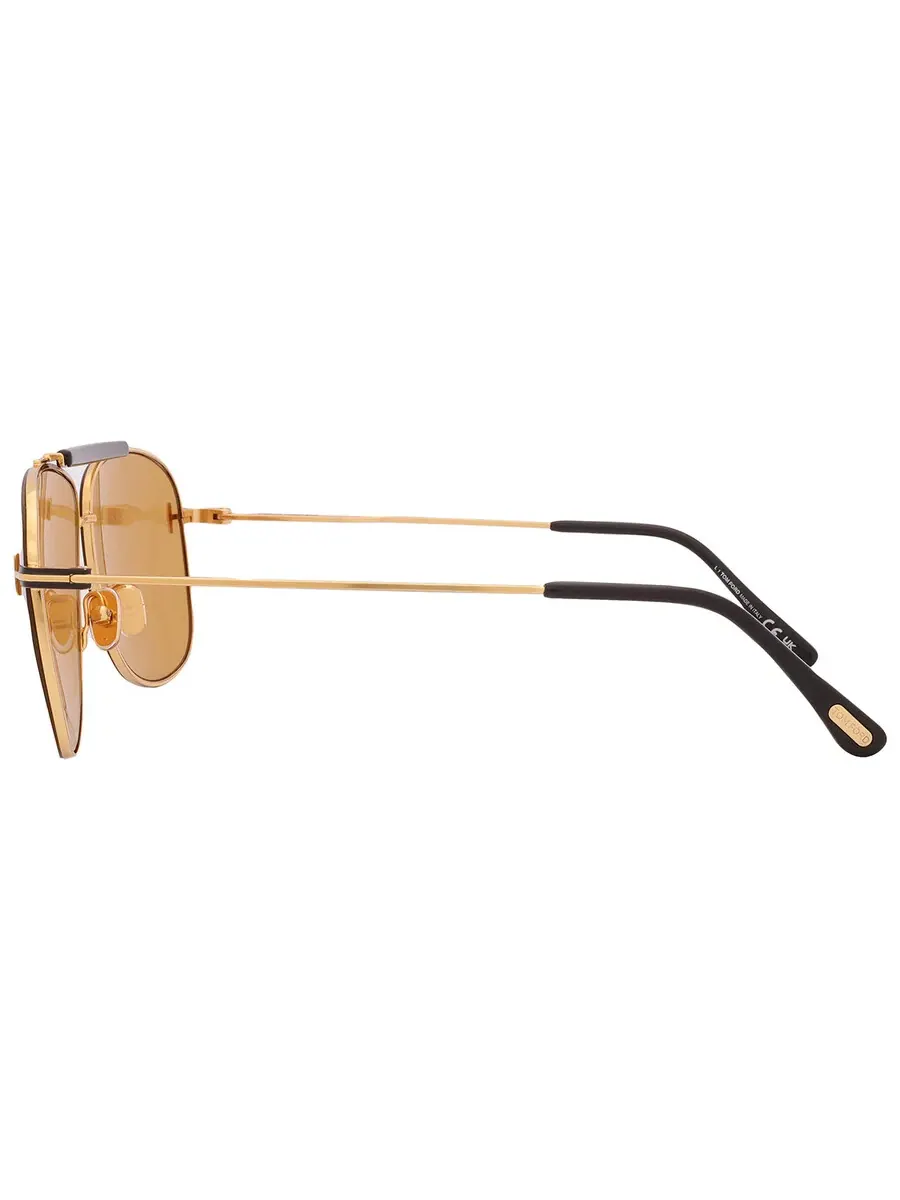 Мужские солнцезащитные очки Tom Ford Jaden Amber Navigator FT1017 30E 60 — изображение 4 из 4, коричневый