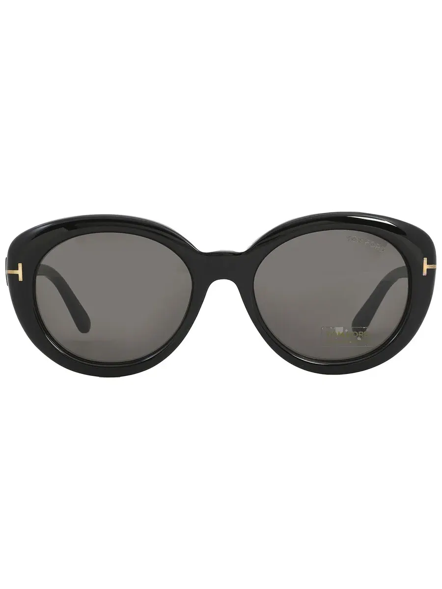 Женские солнцезащитные очки Tom Ford Lily Smoke Oval FT1009 01A 55 — серый