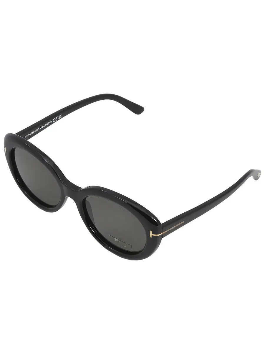 Женские солнцезащитные очки Tom Ford Lily Smoke Oval FT1009 01A 55 — изображение 3 из 5, серый