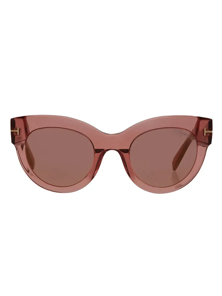 Женские солнцезащитные очки Tom Ford Lucilla Violet Cat Eye FT1063 72Z 51 — изображение 1 из 5, розовый