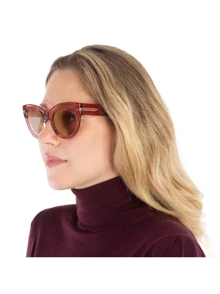 Женские солнцезащитные очки Tom Ford Lucilla Violet Cat Eye FT1063 72Z 51 — изображение 2 из 5, розовый