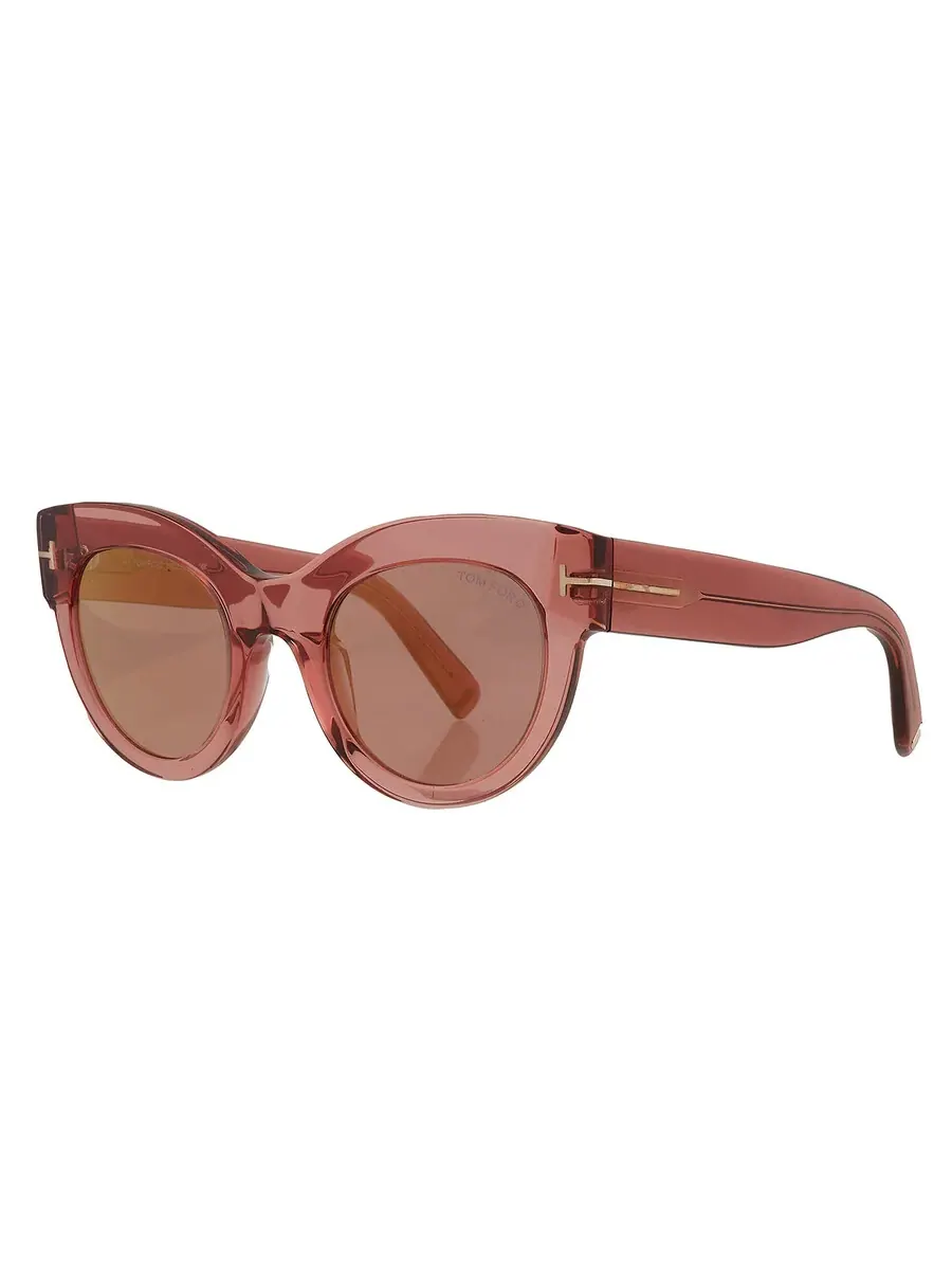 Женские солнцезащитные очки Tom Ford Lucilla Violet Cat Eye FT1063 72Z 51 — изображение 3 из 5, розовый