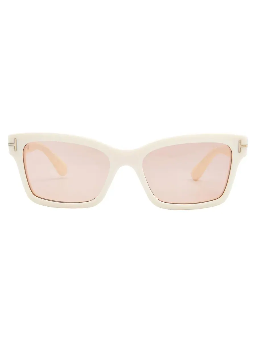 Женские солнцезащитные очки Tom Ford Mikel Pink Mirror Cat Eye FT1085 25Z 54 — изображение 1 из 4, слоновая кость