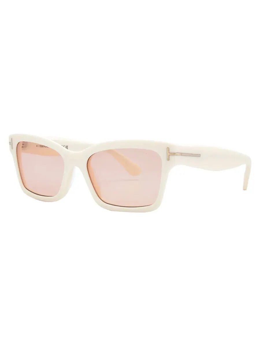 Женские солнцезащитные очки Tom Ford Mikel Pink Mirror Cat Eye FT1085 25Z 54 — изображение 2 из 4, слоновая кость