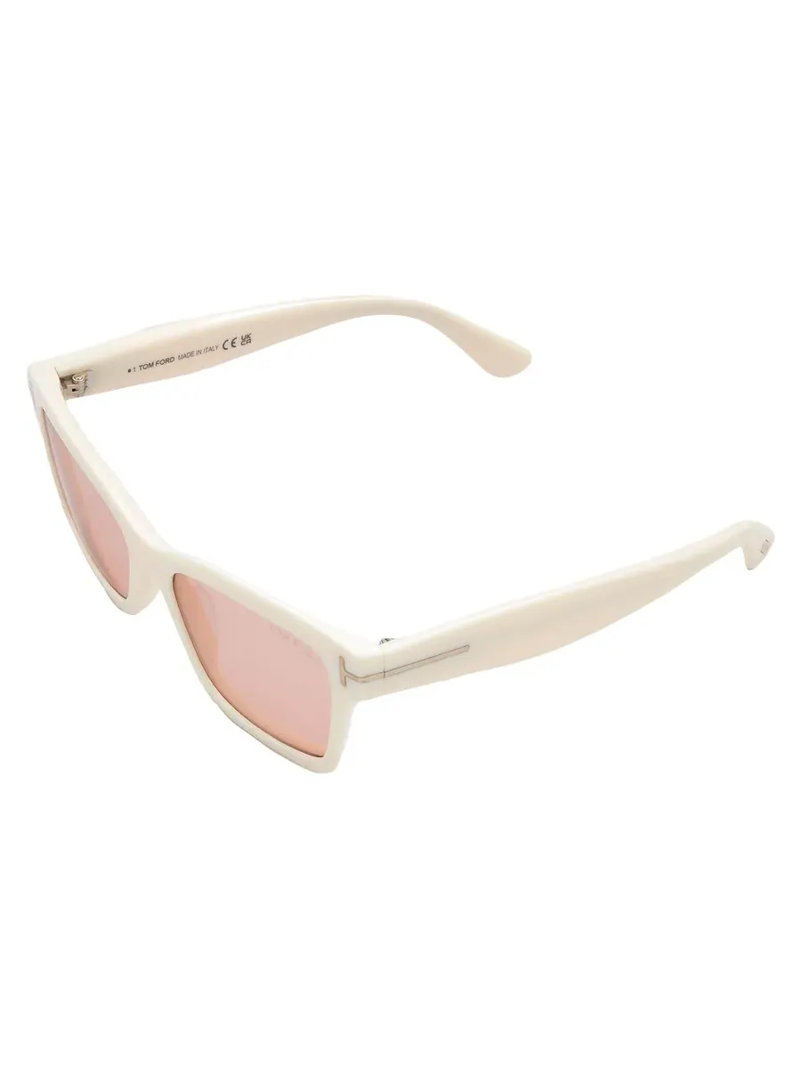 Женские солнцезащитные очки Tom Ford Mikel Pink Mirror Cat Eye FT1085 25Z 54 — изображение 4 из 4, слоновая кость