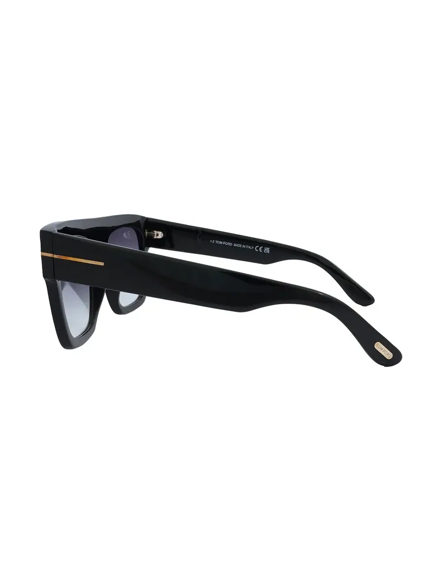 Женские солнцезащитные очки Tom Ford Renee Smoke Gradient Browline FT0847 01B 52 — изображение 4 из 4, серый