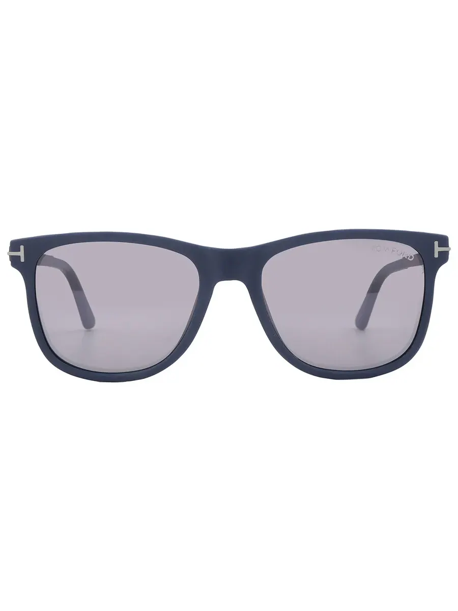 Мужские солнцезащитные очки Tom Ford Sinatra Smoke Mirror Square FT1104 91C 53 — изображение 1 из 4, серый