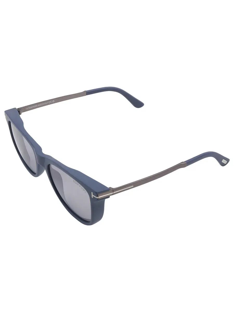 Мужские солнцезащитные очки Tom Ford Sinatra Smoke Mirror Square FT1104 91C 53 — изображение 4 из 4, серый