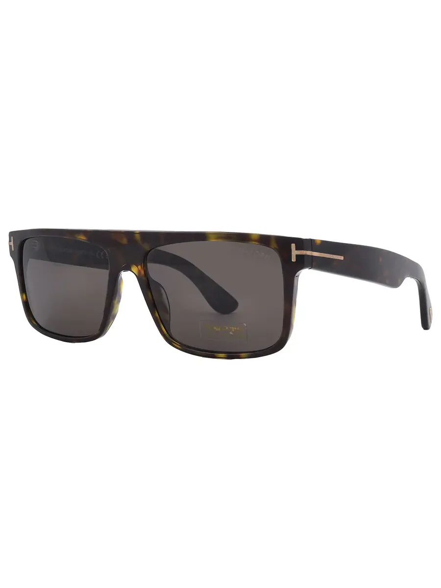 Мужские прямоугольные солнцезащитные очки Tom Ford Philippe Smoke FT0999 52A 58 — изображение 3 из 5, серый