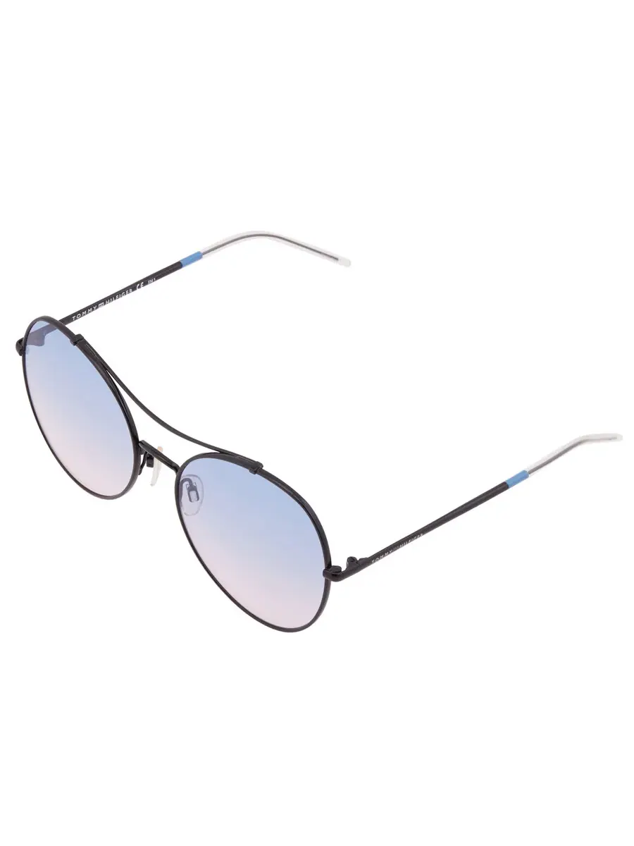 Солнцезащитные очки для женщин Tommy Hilfiger Blue Gradient Pilot TH 1668/S 0OY4/I4 59 — изображение 3 из 5, черный