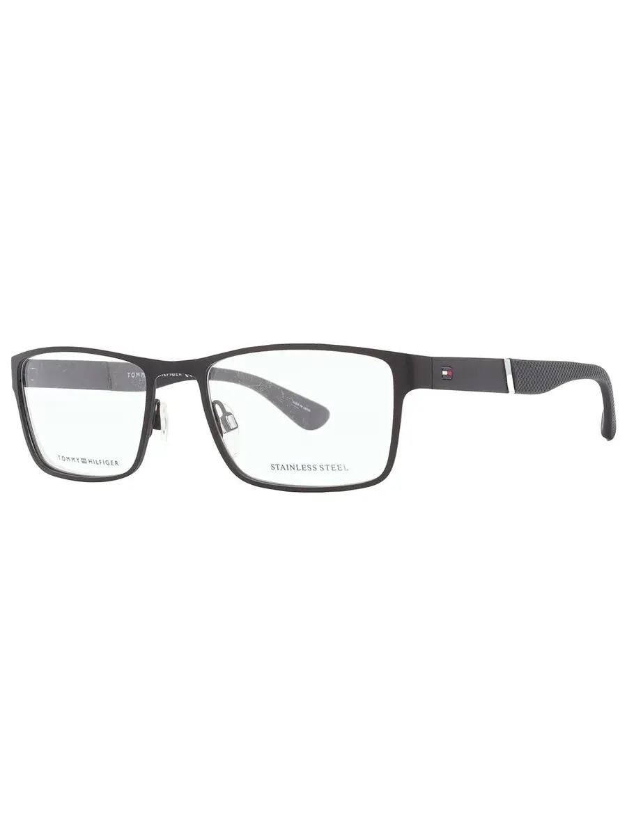 Мужские очки Tommy Hilfiger Demo Rectangular TH 1543 0003 54 — изображение 2 из 5, черный