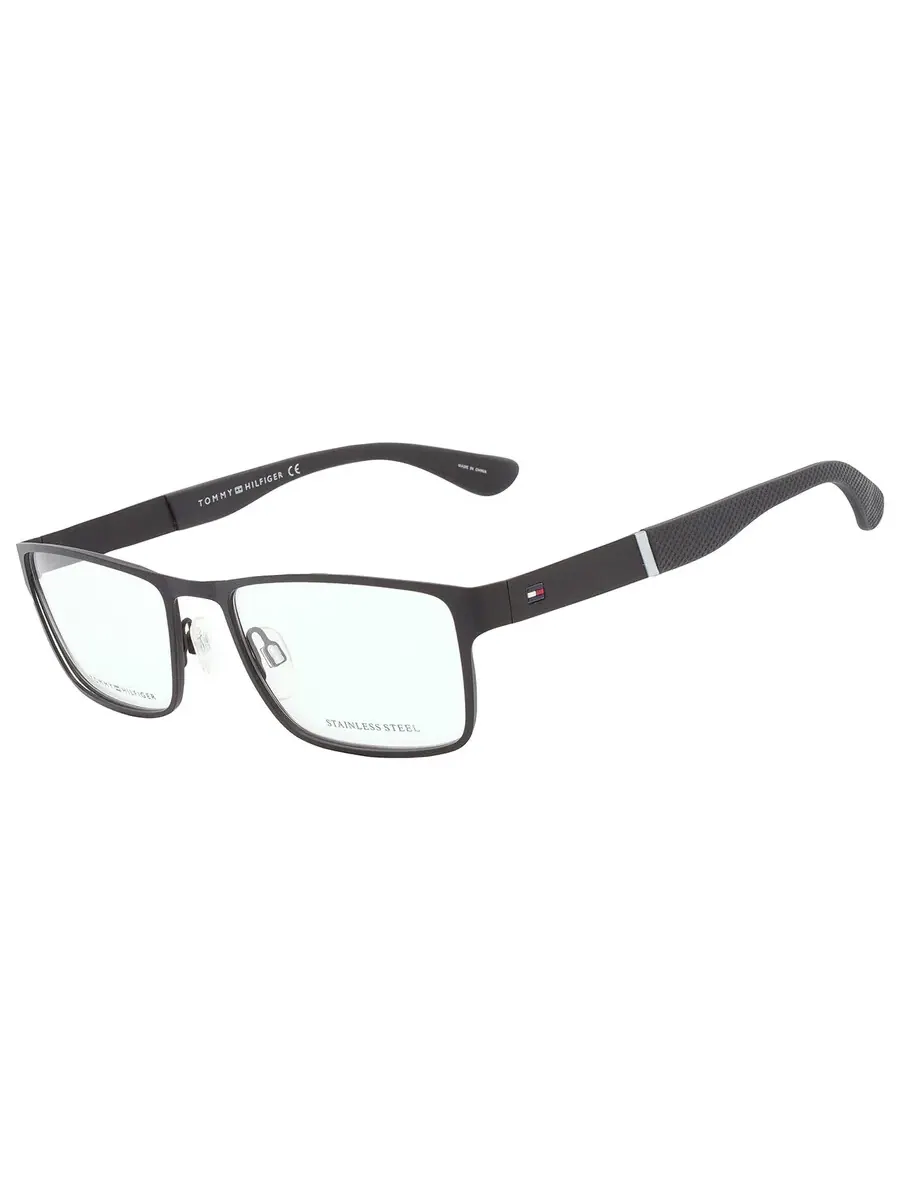 Мужские очки Tommy Hilfiger Demo Rectangular TH 1543 0003 54 — изображение 3 из 5, черный