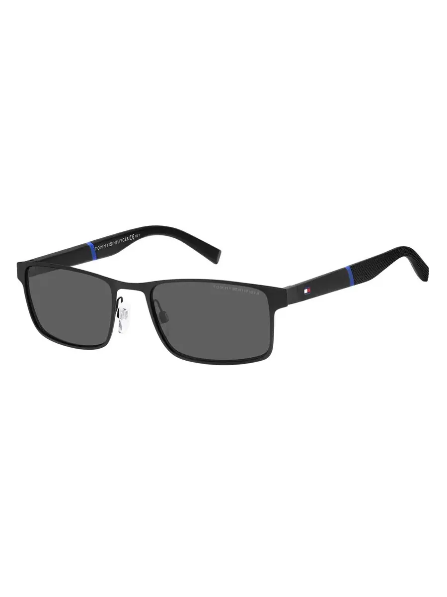 Мужские серые прямоугольные солнцезащитные очки Tommy Hilfiger TH 1904/S 0003/IR 55 — изображение 1 из 1, черный