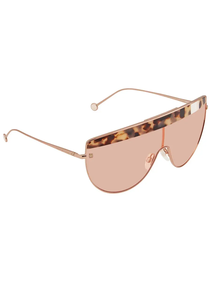 Женские солнцезащитные очки Tommy Hilfiger Pink Shield TH 1807/S 0DDB/U1 99 — изображение 2 из 4, розовый золотистый