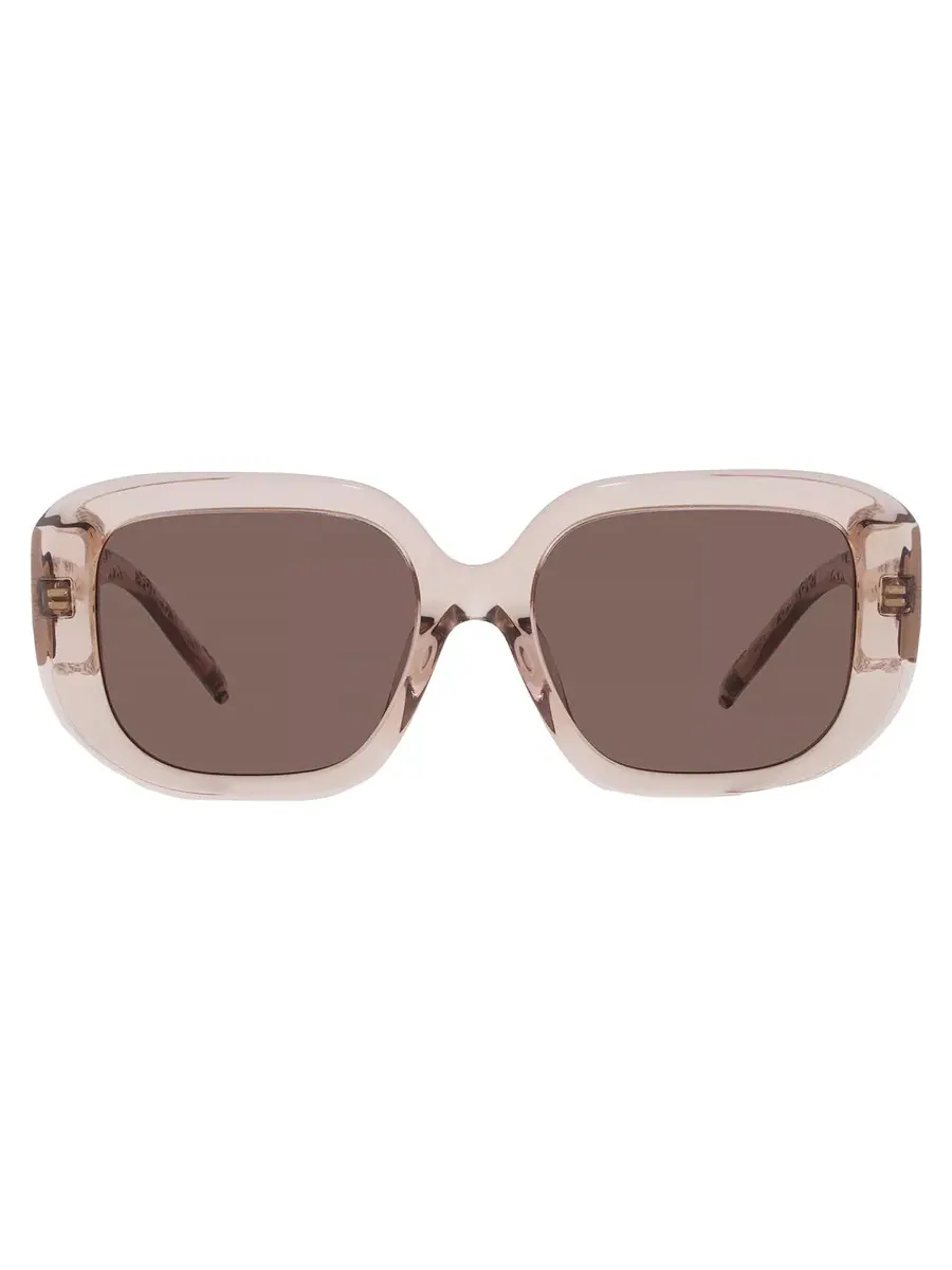 Женские солнцезащитные очки Tory Burch коричневого квадратного цвета TY7218U 195473 54 — изображение 1 из 5, коричневый