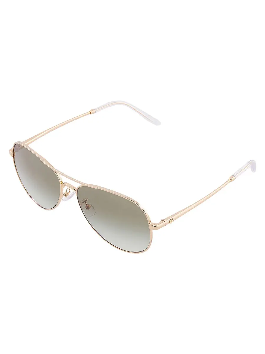 Солнцезащитные очки для женщин Tory Burch Green Gradient Pilot TY6114 33438E 58 — изображение 3 из 5, золото