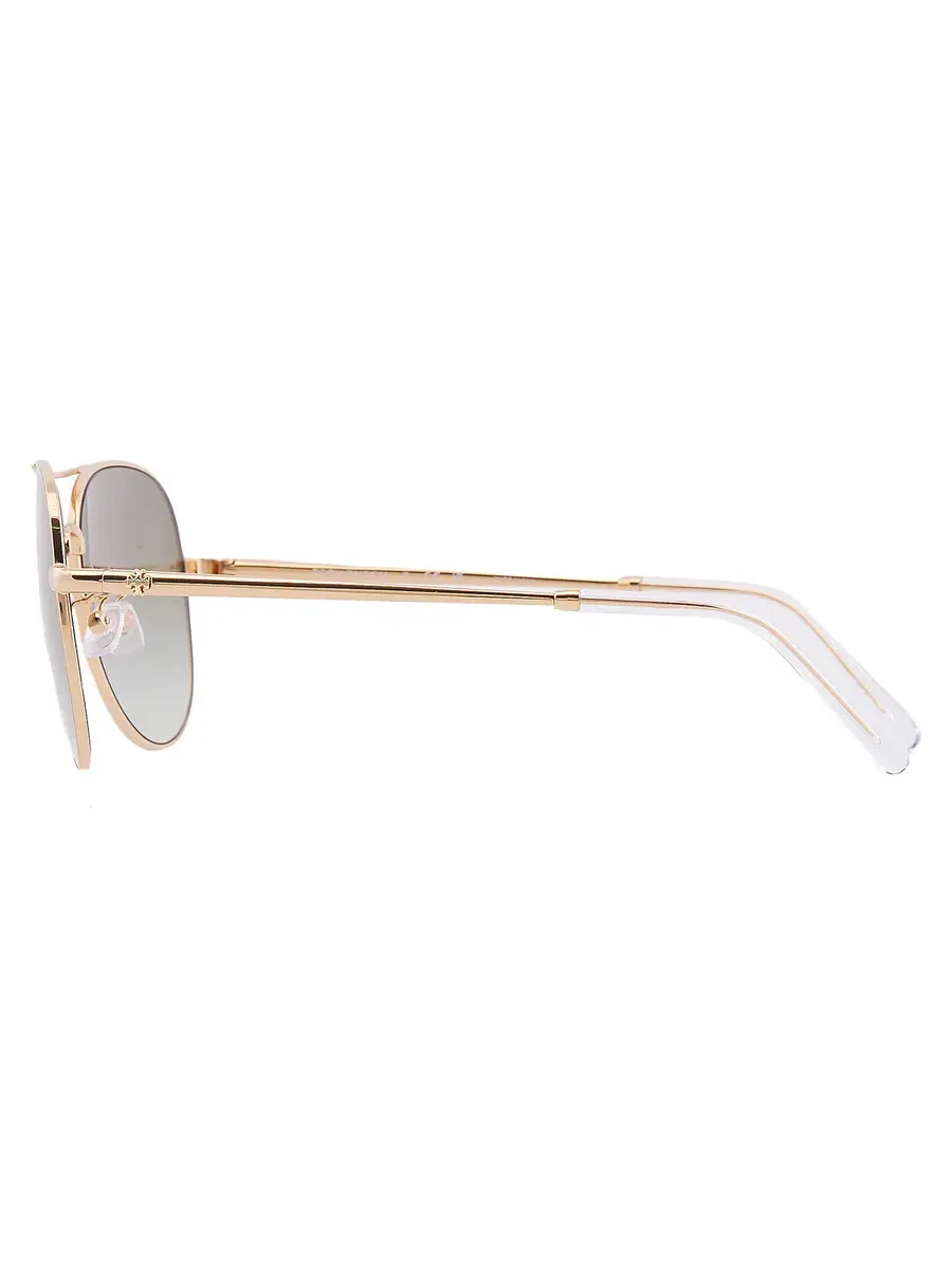 Солнцезащитные очки для женщин Tory Burch Green Gradient Pilot TY6114 33438E 58 — изображение 4 из 5, золото