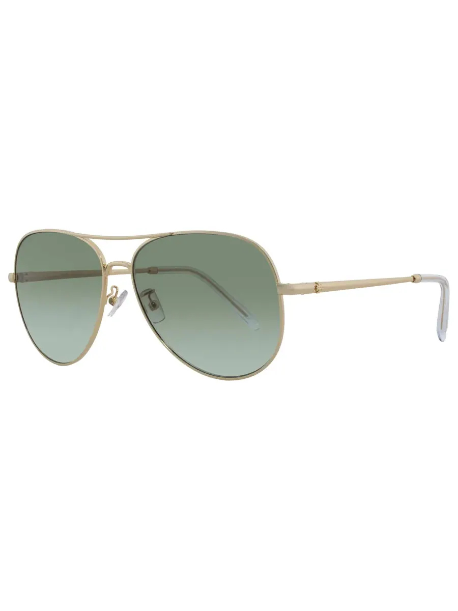 Солнцезащитные очки для женщин Tory Burch Green Gradient Pilot TY6114 33438E 60 — изображение 2 из 5, золото