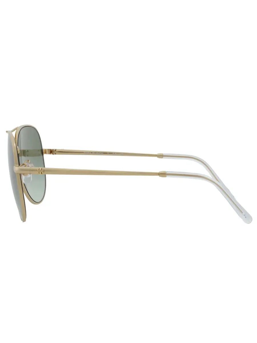 Солнцезащитные очки для женщин Tory Burch Green Gradient Pilot TY6114 33438E 60 — изображение 4 из 5, золото