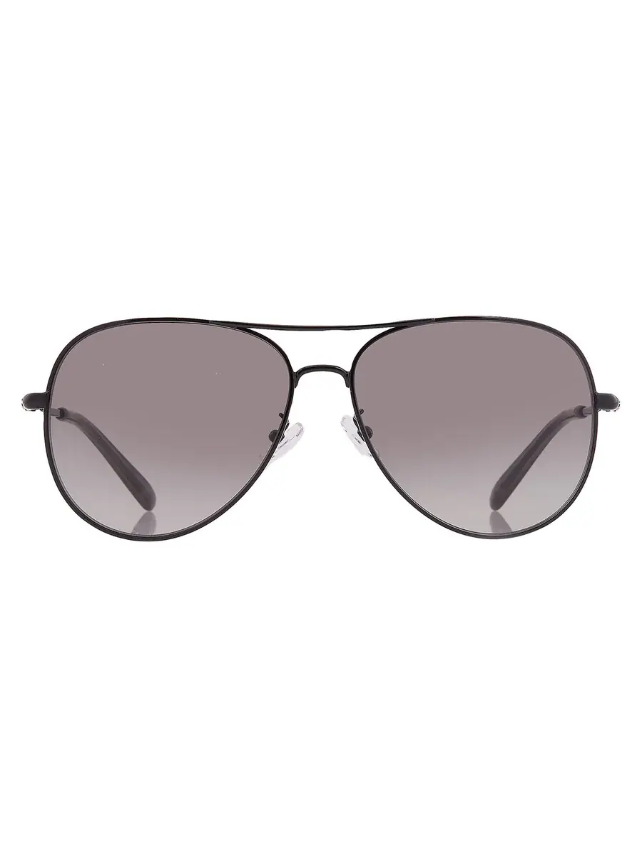 Женские солнцезащитные очки Tory Burch Pilot с серым градиентом TY6114 328211 60 — изображение 1 из 5, черный