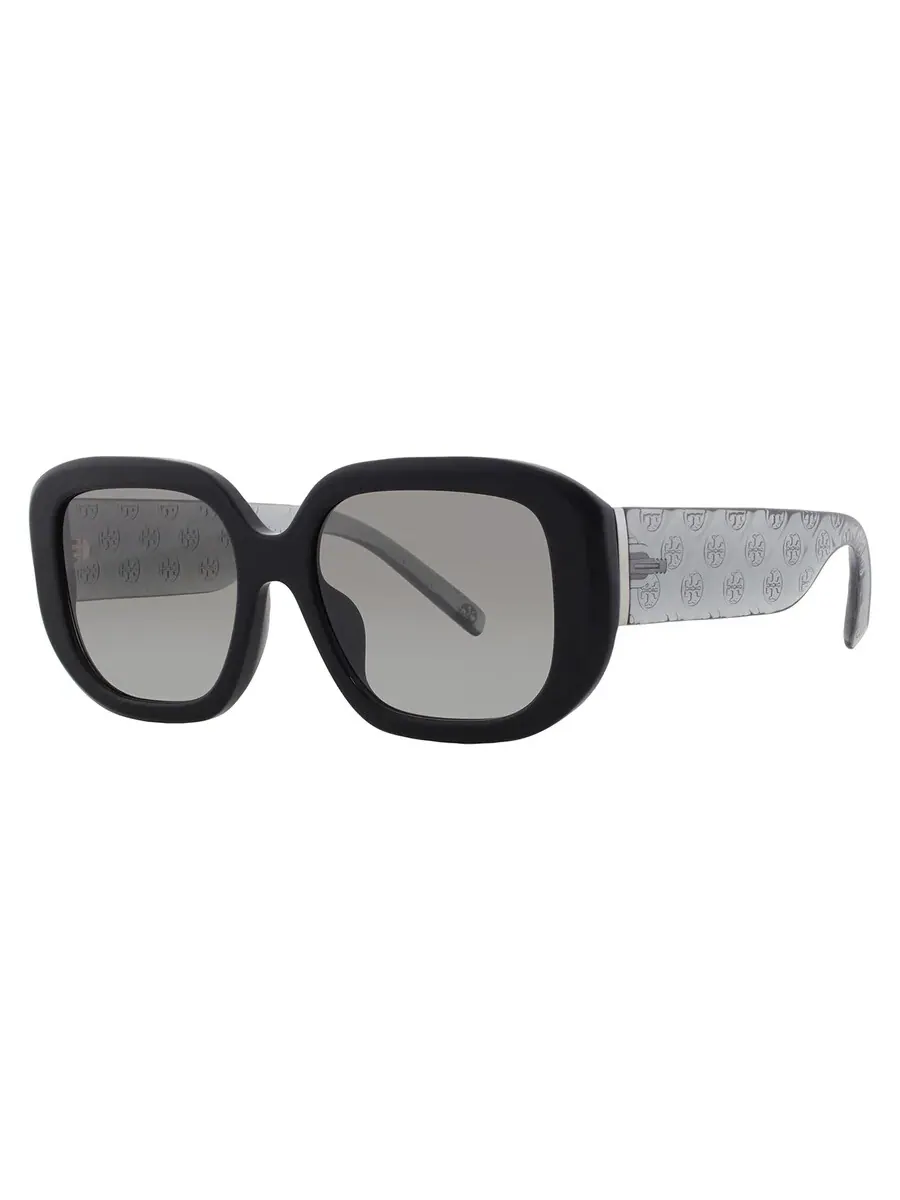 Женские солнцезащитные очки Tory Burch Grey Square TY7218U 170911 54 — изображение 2 из 5, черный