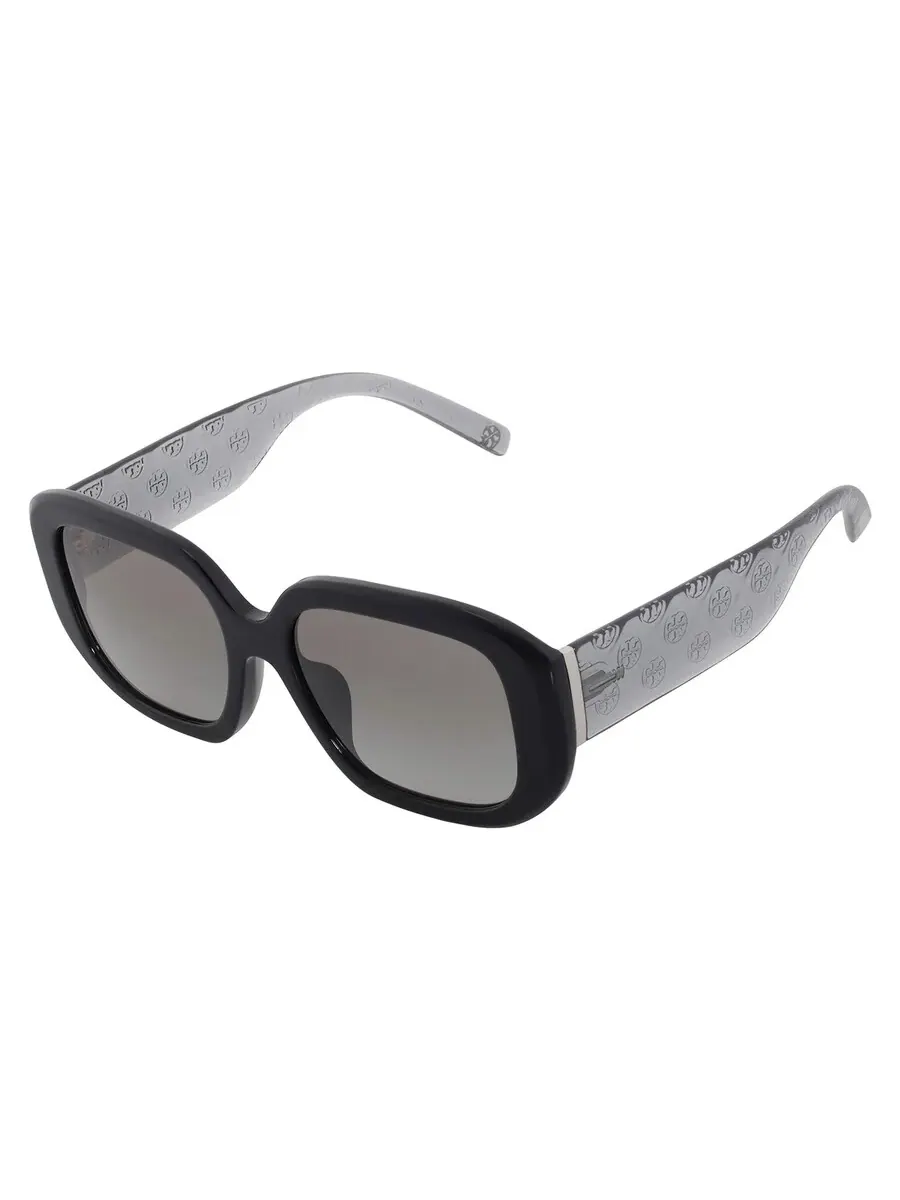 Женские солнцезащитные очки Tory Burch Grey Square TY7218U 170911 54 — изображение 3 из 5, черный
